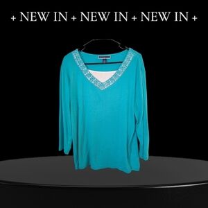 Karen Scott Embellished Top